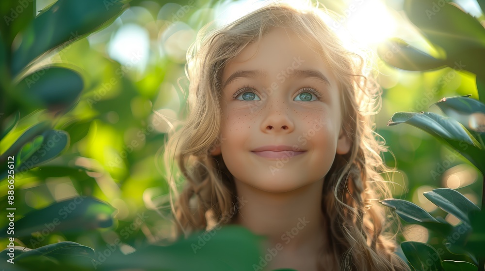 portrait of a cute child in the summer season portrait of a cute child in the summer season