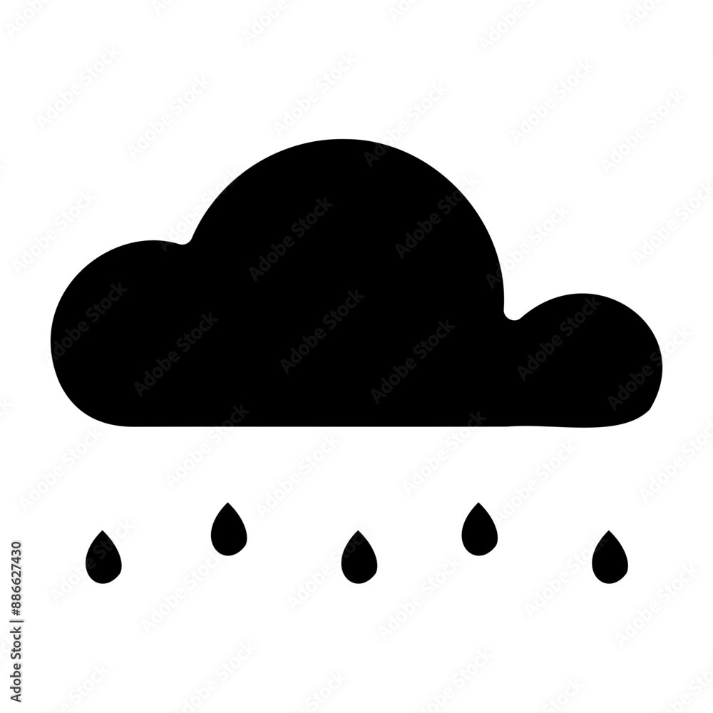 Cloudy with Rain Weather Fill Icon - Minimal, Clean and Elegant interface icon, Suitable for Web, UI and Mobile Application Cloudy with Rain Weather Fill Icon - Minimal, Clean and Elegant interface icon, Suitable for Web, UI and Mobile Application