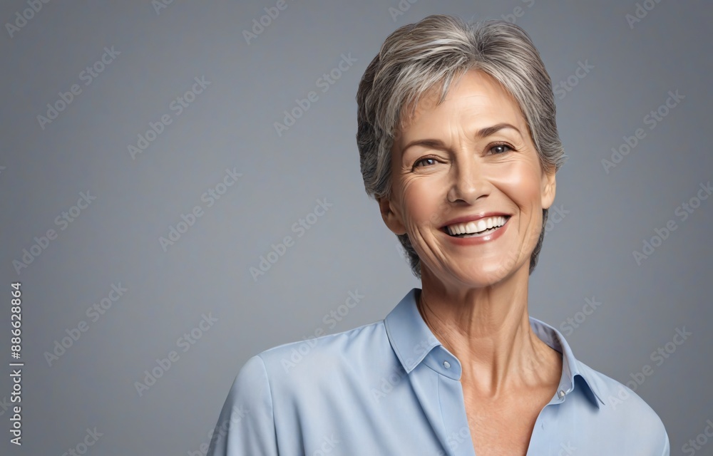 Close-up of a happy middle aged business women entrepreneur, professional manager, confident businesswomen Close-up of a happy middle aged business women entrepreneur, professional manager, confident businesswomen