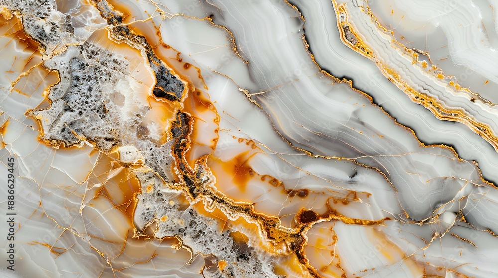 A detailed marble surface with intricate veining in shades of white, gray, and gold, creating a luxurious and timeless aesthetic. A detailed marble surface with intricate veining in shades of white, gray, and gold, creating a luxurious and timeless aesthetic.