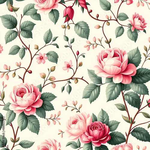 seamless pattern with flowers