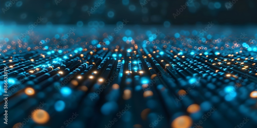 Obraz premium Background in Big Data for Digital Analytics, AI, and Technology Data Innovation. Concept Big Data Analytics, AI Technologies, Technology Innovation, Data Science, Digital Transformation