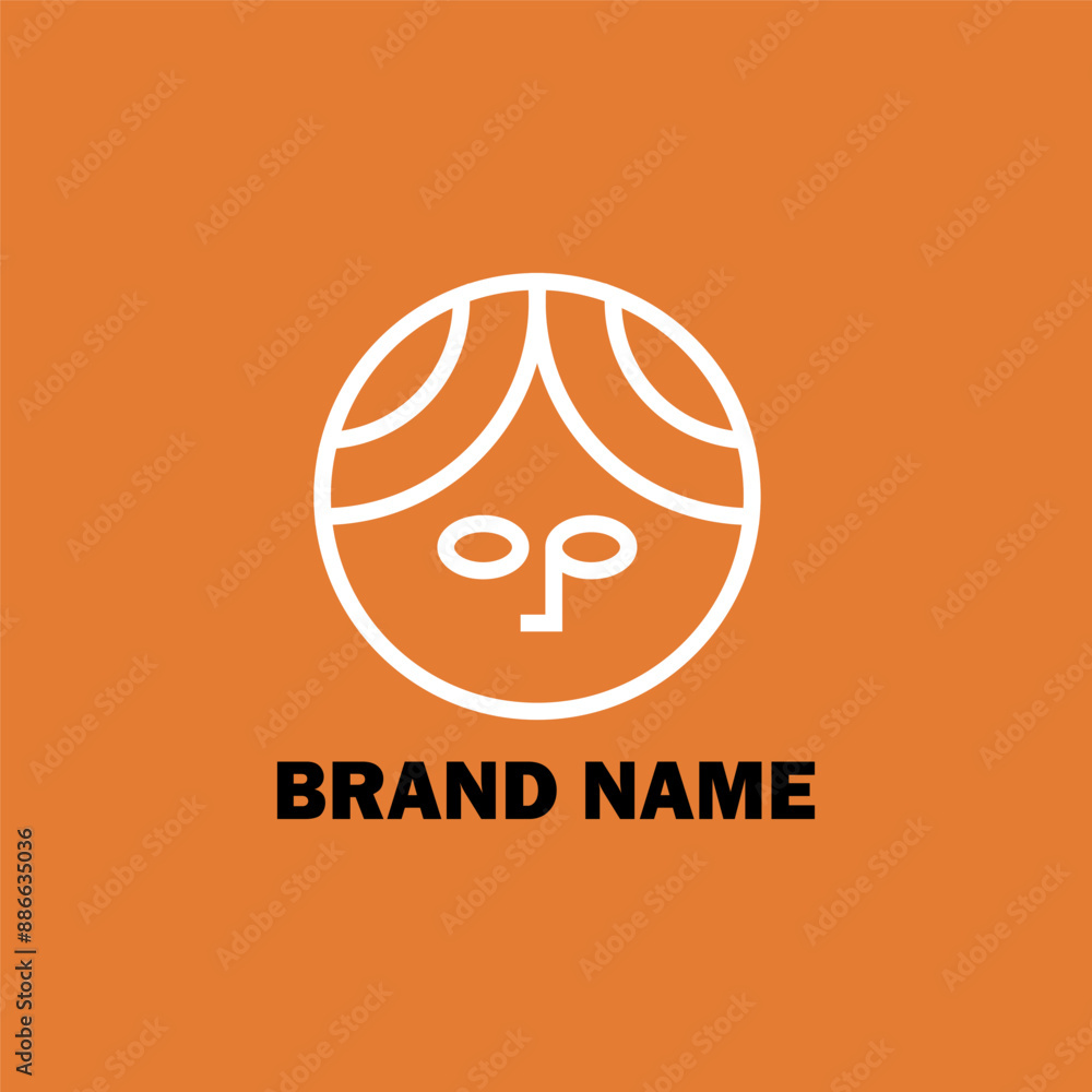 Modern Creative human face logo. Minimalist logo template. Modern Creative human face logo. Minimalist logo template.
