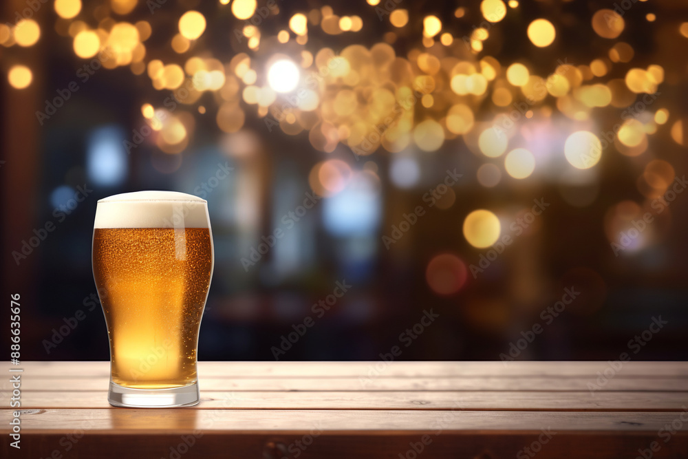 Generative ai on theme of foamy German beer in large glass mug for celebration holiday Oktoberfest Generative ai on theme of foamy German beer in large glass mug for celebration holiday Oktoberfest