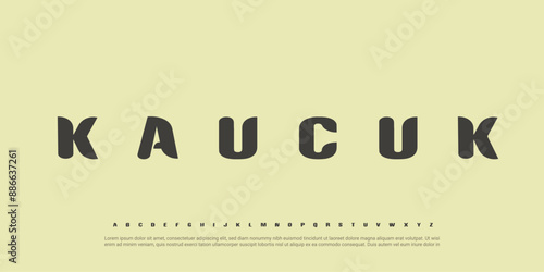 Abstract futuristic digital technology modern alphabet fonts
