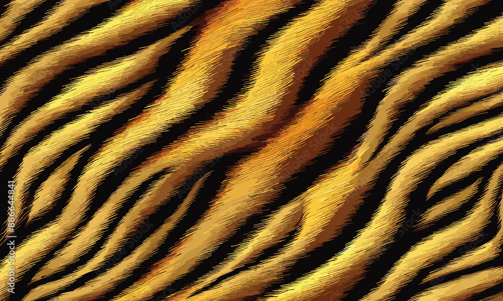 Abstract Tiger Skin Pattern Vector Illustration With Wild Texture. Animal Striped Skin Fur Pattern Texture Background Abstract Tiger Skin Pattern Vector Illustration With Wild Texture. Animal Striped Skin Fur Pattern Texture Background