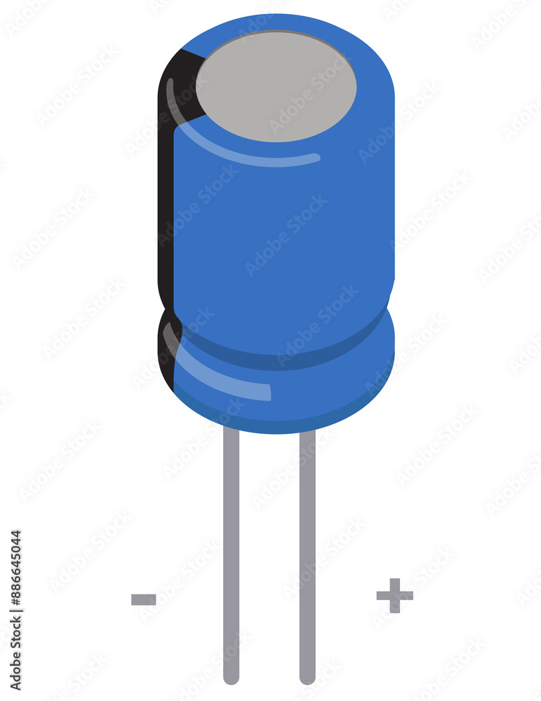 Blue electrolytic capacitor Blue electrolytic capacitor