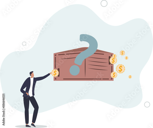 Investment earnings, money saving, growth stock market with high capital gain return or dividend concept.flat design.illustration with people.