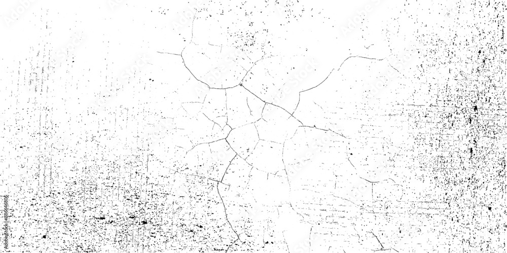 Fototapeta premium Abstract background vector of black and white grunge scratch texture. Grunge cracked earth, concrete distressed overlay, desert texture.