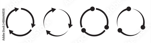 rotation icon. simple cycle icon vector illustration