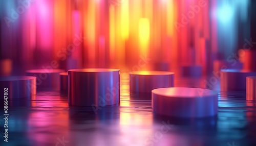 Background design, abstract geometric blocks