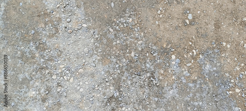 gravier sur un sol en travaux	