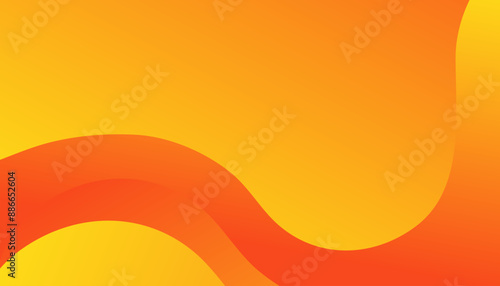 Gradient geometric shapes on orange background.  Creative illustration for poster, web, landing, cover, greeting, EPS 10