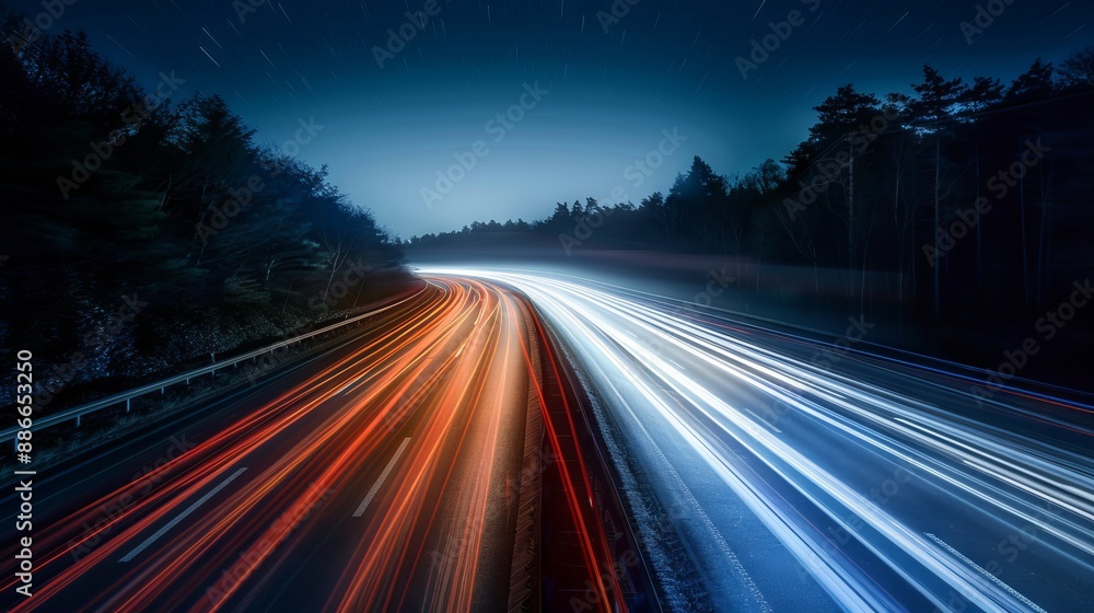 night traffic on the road , copy space concept for wallpaper or background night traffic on the road , copy space concept for wallpaper or background