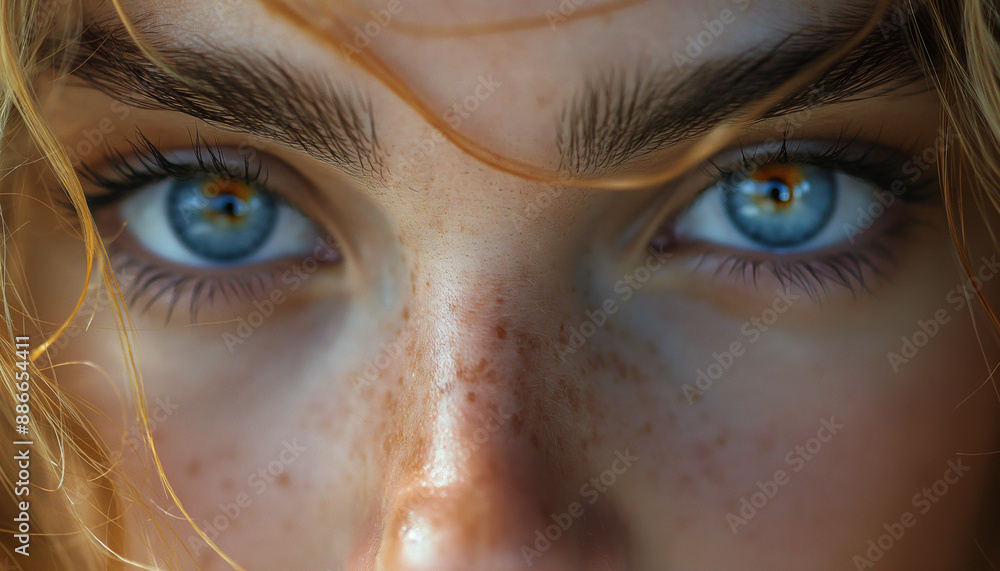 Retrato Close up Mulher com olhos claros, Olhar penetrante lindos olhos, atraente beleza IA Generativa Retrato Close up Mulher com olhos claros, Olhar penetrante lindos olhos, atraente beleza IA Generativa