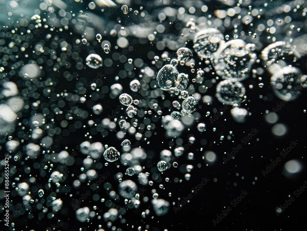 vibrant underwater explosion of carbonated bubbles backlit against deep black backdrop dynamic swirling patterns of effervescence rising dramatically to surface evoking refreshing energy vibrant underwater explosion of carbonated bubbles backlit against deep black backdrop dynamic swirling patterns of effervescence rising dramatically to surface evoking refreshing energy