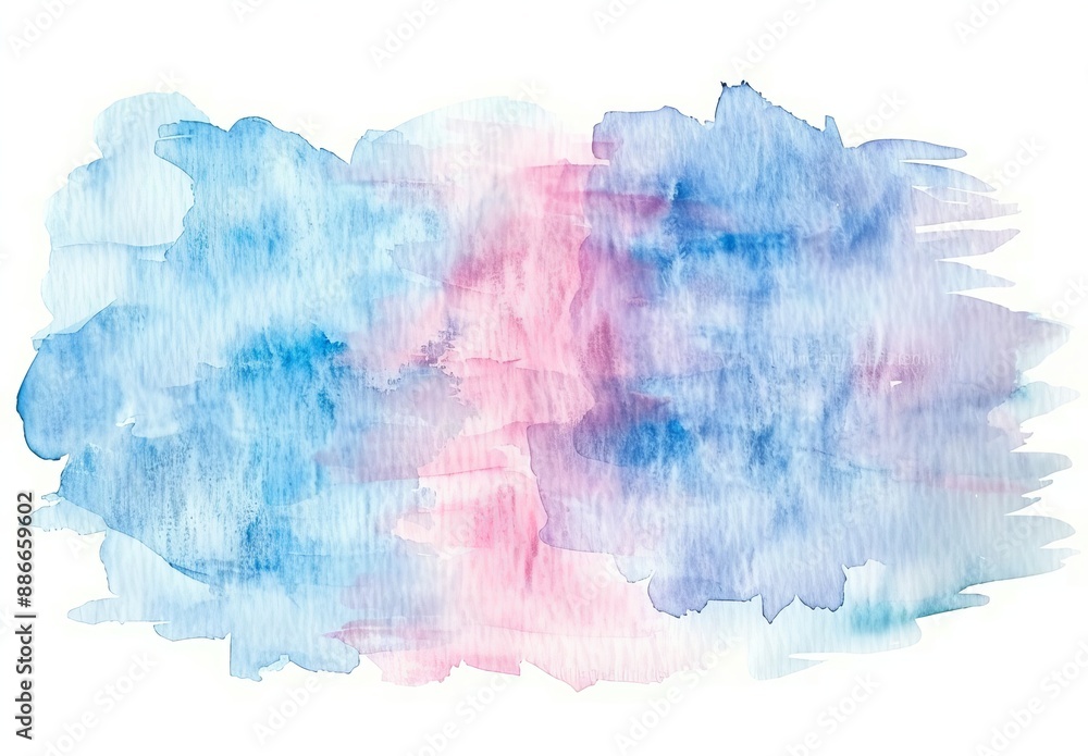 Watercolor splash in pink on white. This is a hand-drawn watercolor splash. Watercolor splash in pink on white. This is a hand-drawn watercolor splash.