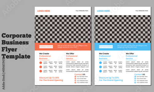 Creative popular professional corporate business flyer design template	