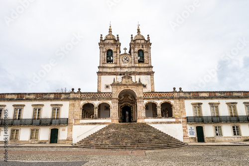 The famous Santuario de Nossa Senhora da Nazare, sanctuary of our lady. Nazare in Portugal
