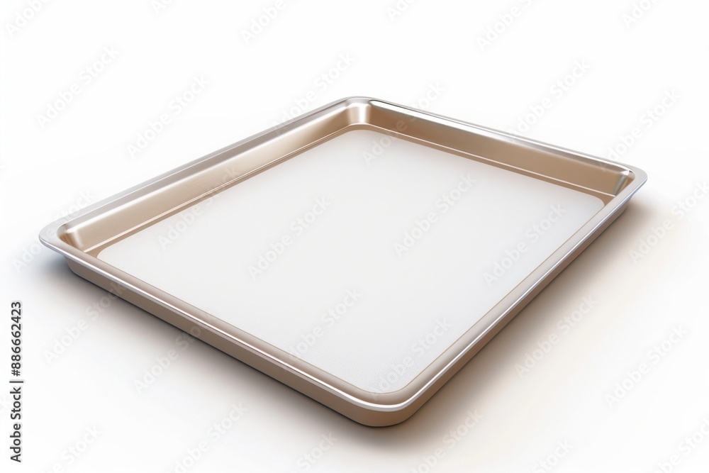 Baking sheet minimalist, 4k 3d render, isometric on Isolate white background Baking sheet minimalist, 4k 3d render, isometric on Isolate white background