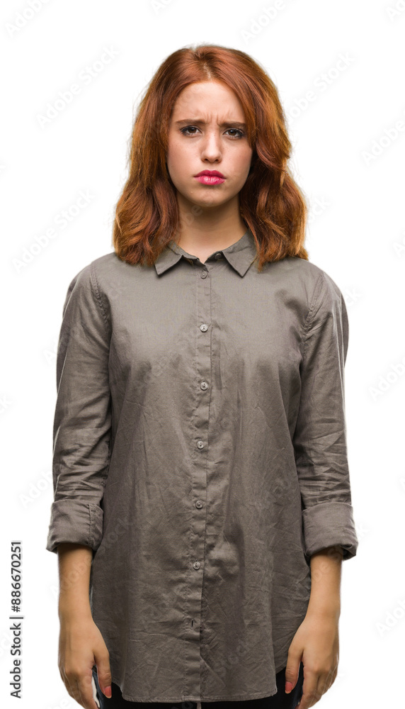 Young beautiful woman over isolated background depressed and worry for distress, crying angry and afraid. Sad expression. Young beautiful woman over isolated background depressed and worry for distress, crying angry and afraid. Sad expression.