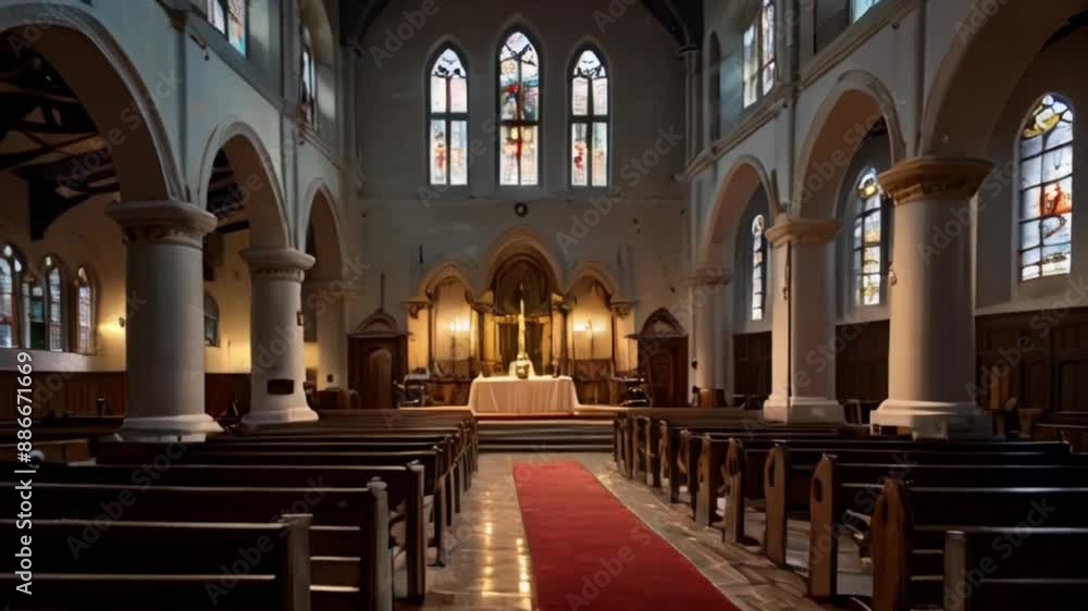 An old church building that is still sturdy and clean An old church building that is still sturdy and clean