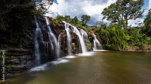 Waterfall in the Uaimii state reserve, Minas Gerais, Brazil