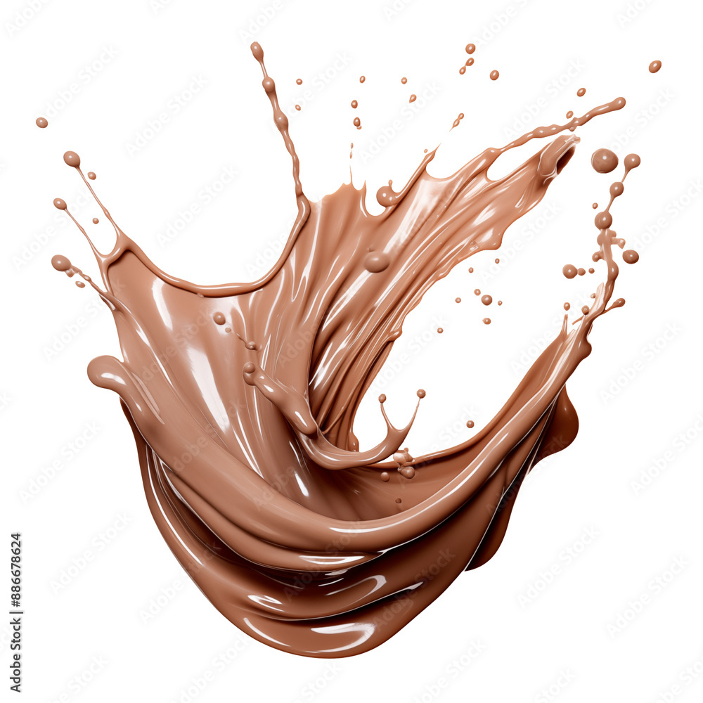 Chocolate splash isolated on transparent background Chocolate splash isolated on transparent background