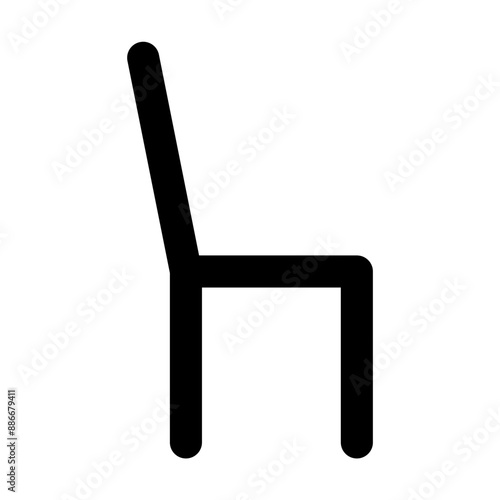 chair icon in line style. Vector illustration