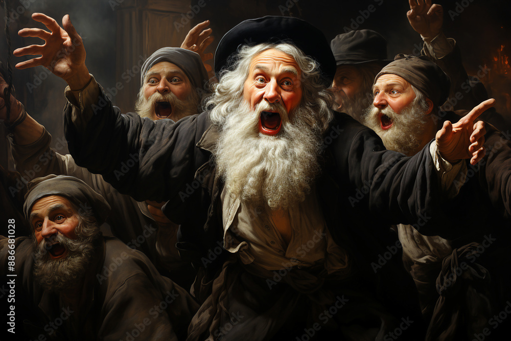 Naklejka premium Generative AI image of people praying for god blessing