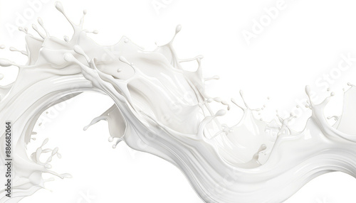 Milk Splash Isolated On Transparent Background, Png File