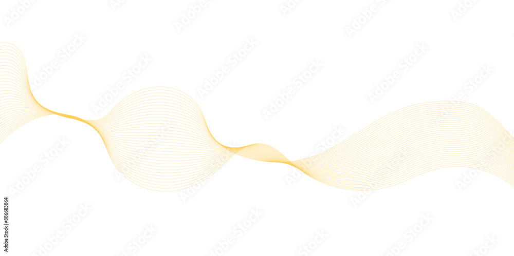 Luxury yellow golden wavy curve lines background. Digital futuristic technology concept. Gradient banner background. Science, banner, business, poster, template, music background. Luxury yellow golden wavy curve lines background. Digital futuristic technology concept. Gradient banner background. Science, banner, business, poster, template, music background.