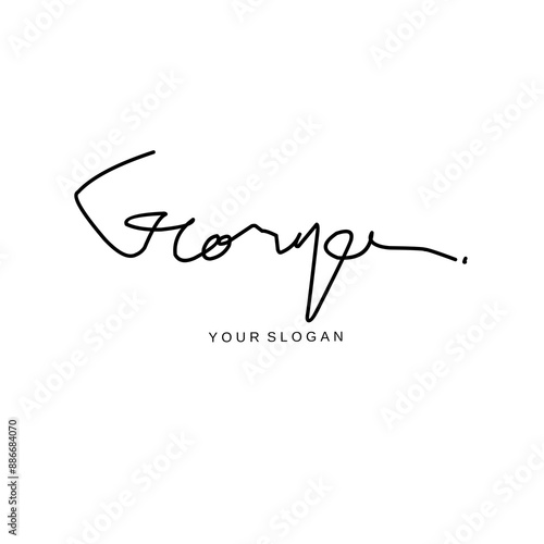 George name signature logo vector design