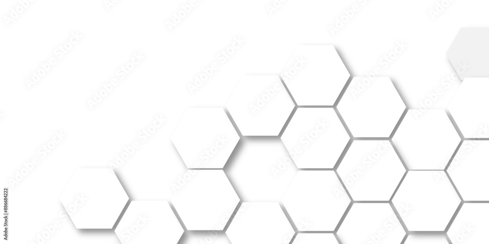 Technology hexagon honeycomb white background with shadow hexagon concept design abstract technology background, vector illustration. Technology hexagon honeycomb white background with shadow hexagon concept design abstract technology background, vector illustration.