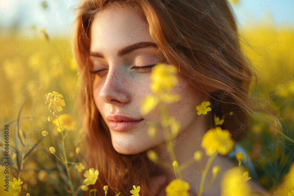 AI generated image of happy girl spending summer weekend outdoors AI generated image of happy girl spending summer weekend outdoors