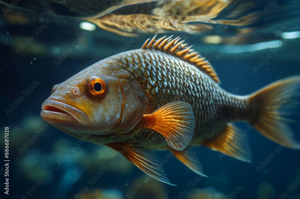 Fish Scales in Water Fish Scales in Water
