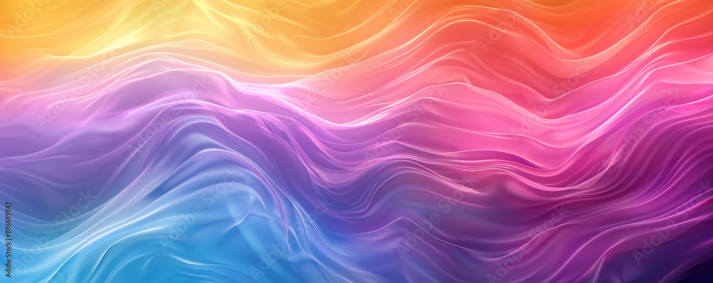 A vibrant rainbow gradient color wave background with smooth, flowing lines transitioning seamlessly through all the colors of the spectrum, creating a dynamic and energetic visual effect. A vibrant rainbow gradient color wave background with smooth, flowing lines transitioning seamlessly through all the colors of the spectrum, creating a dynamic and energetic visual effect.