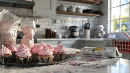 Wallpaper Mural Sensational Sweetness Vibrant Cupcakes and Creative Chaos in a Home Bakery Torontodigital.ca