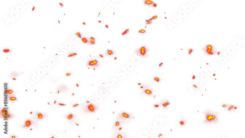 Konstfotografi Floating embers sparks background PNG transparent