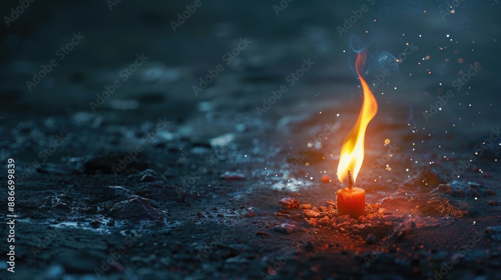Ignited match Ignited match