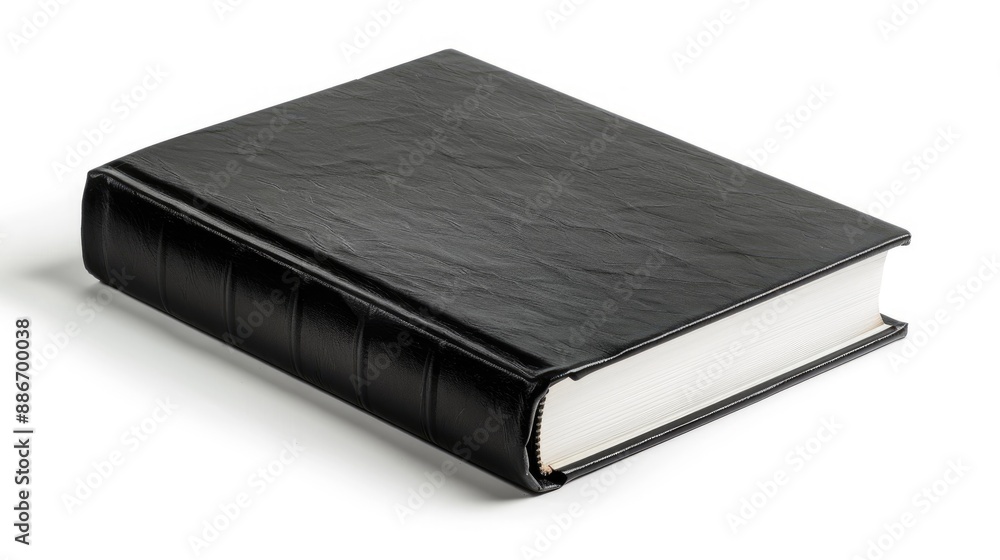 Isolated black book cover on white background with clipping path Isolated black book cover on white background with clipping path