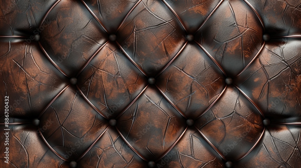 Naklejka premium Leather background in brown