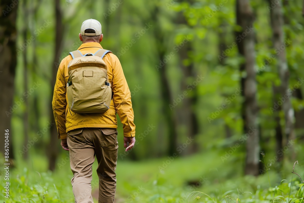 Leader walking through a forest, teaching doctrine with each step, Spiritual Leader Doctrine, Journey of Faith Leader walking through a forest, teaching doctrine with each step, Spiritual Leader Doctrine, Journey of Faith