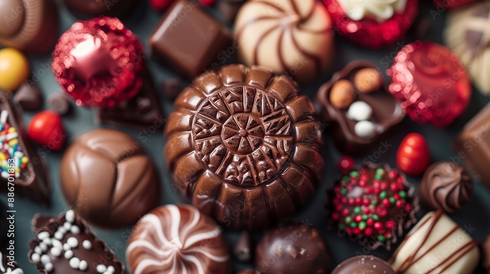 Assorted Chocolate Candies. Assorted Chocolate Candies.