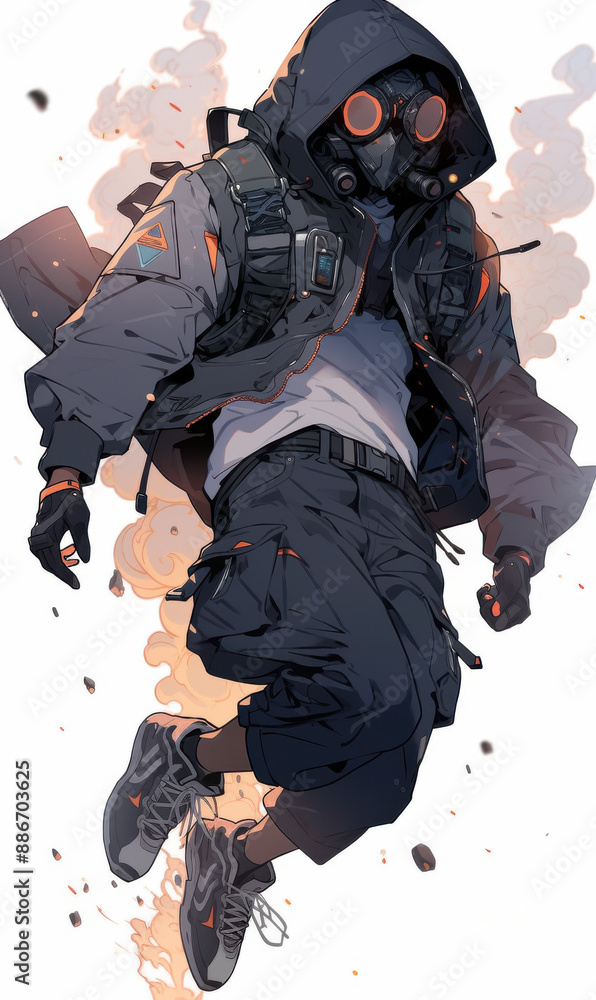 Man portrait full body classic anime art style Man portrait full body classic anime art style
