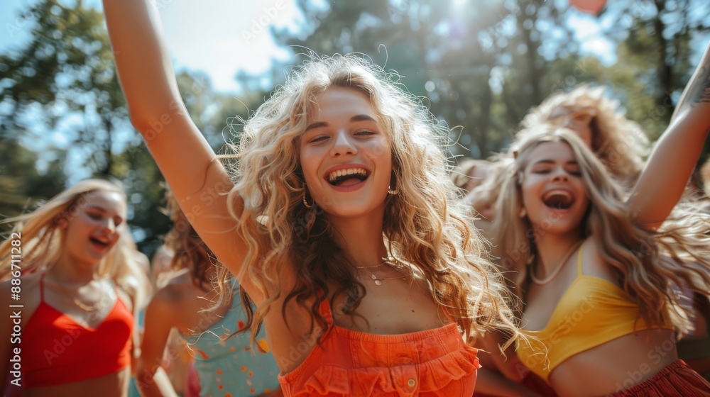 group of people smiling and hugging looking