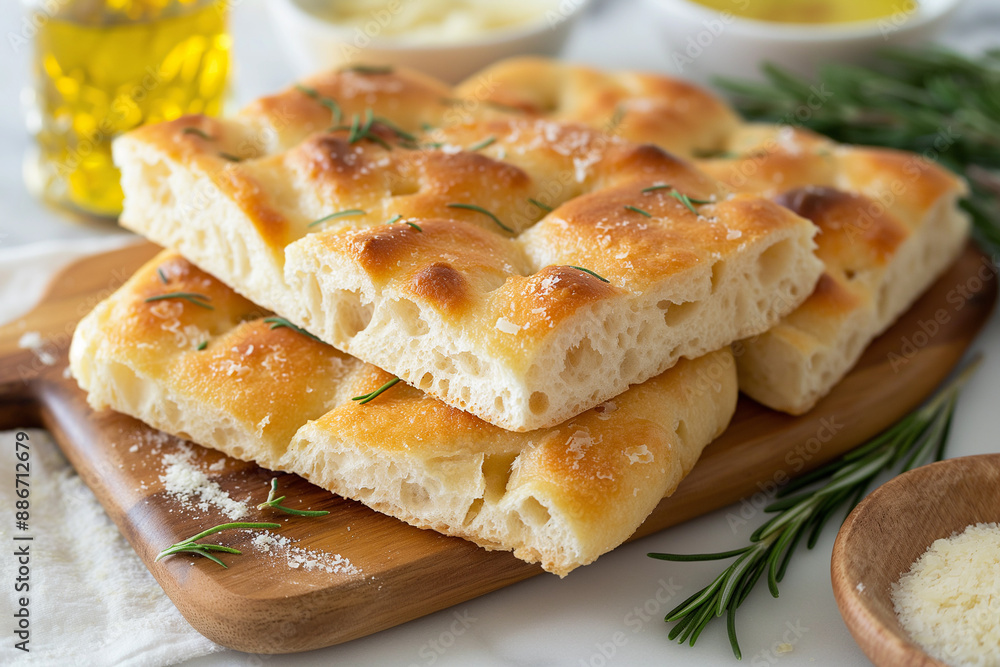 tasty and delicious italian flatbread, focaccia, appetizer, bread tasty and delicious italian flatbread, focaccia, appetizer, bread