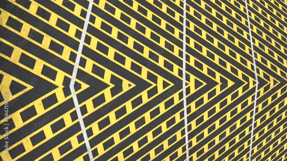 A black and yellow zigzag pattern with diagonal lines forms an intriguing image. The purpose remains unclear, as more context is needed to determine its significance A black and yellow zigzag pattern with diagonal lines forms an intriguing image. The purpose remains unclear, as more context is needed to determine its significance