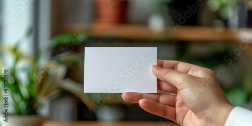 Blank White Business Card Mockup