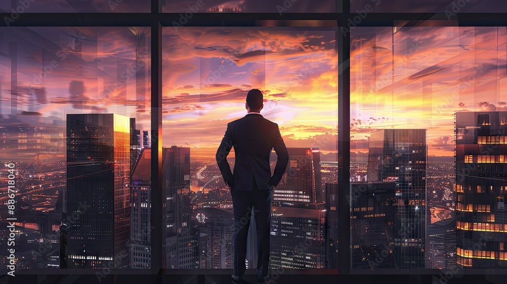 businessman looking out the window with a view of a magnificent office building --ar 16:9 --fast Job ID: 03d01967-79fc-4e9b-bcbf-e8ffa9702bd3 businessman looking out the window with a view of a magnificent office building --ar 16:9 --fast Job ID: 03d01967-79fc-4e9b-bcbf-e8ffa9702bd3